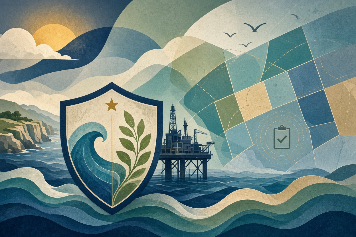 Abstract field scene for BSEE Regulatory Programs and Proposed OCS Lease Sales