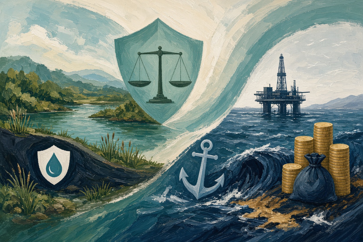 Abstract field scene for Oil Spill Prevention Rules and Offshore Financial Responsibility Updates